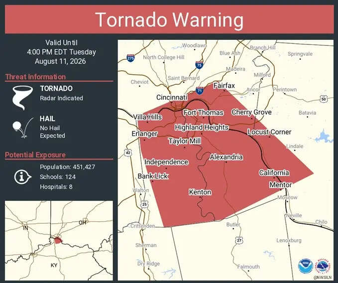 Tornado Cincinnati Map