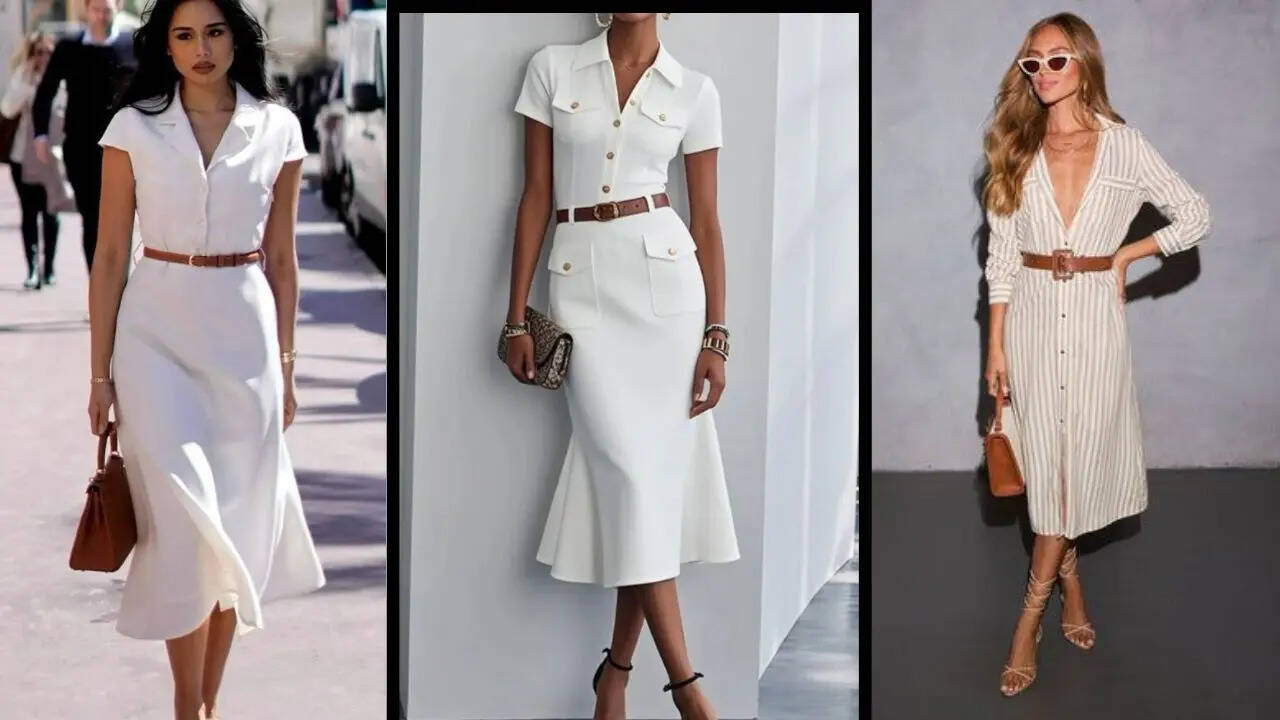 Styling belts over dresses. (Image: Pinterest)