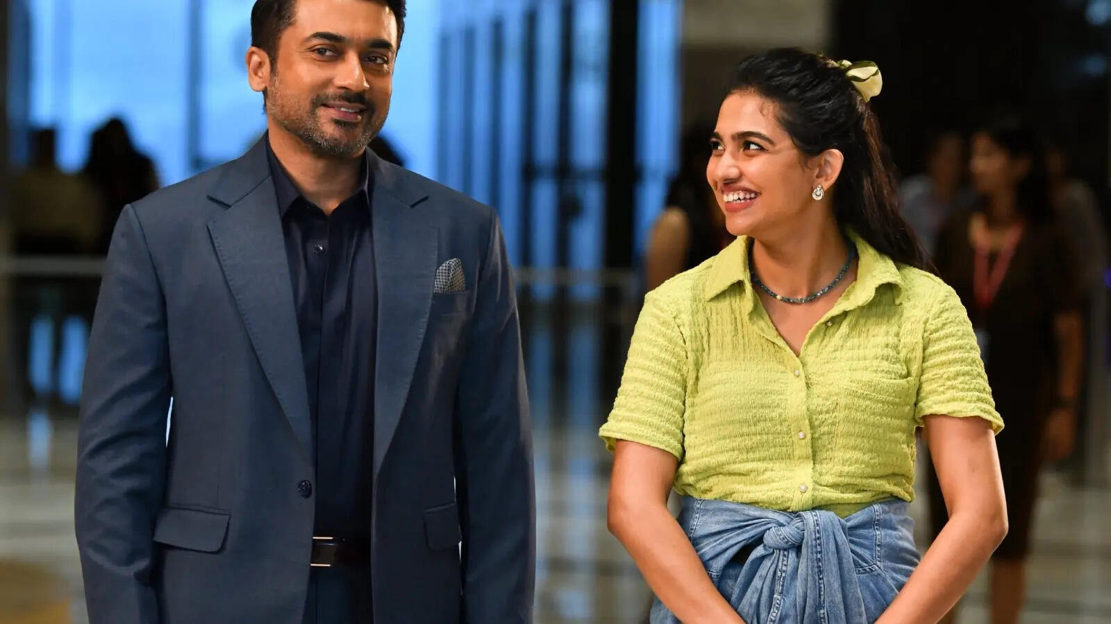 Mamitha Baiju with Suriya in Vishwanath and Sons