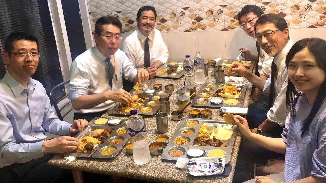 Japan’s Ambassador to India, ONO Keiichi, at Andhra Bhawan Canteen. (Photo: X)