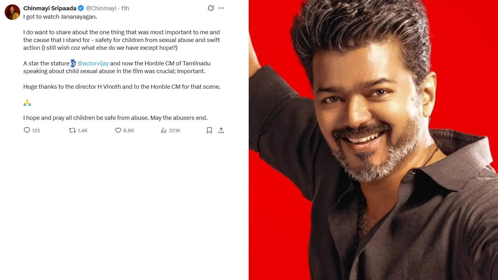 Chinmayi Sripaada Praises Team Jana Nayagan