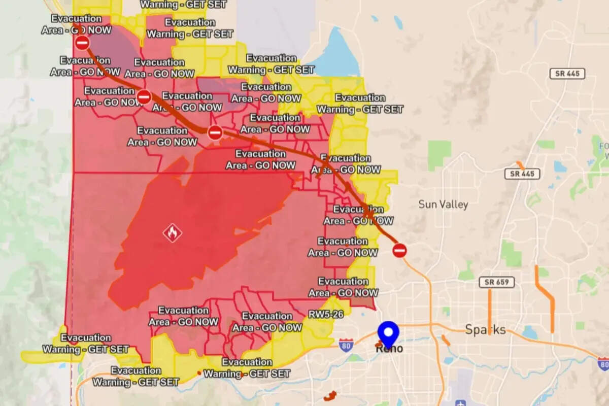 Hawk Fire Evacuation Map