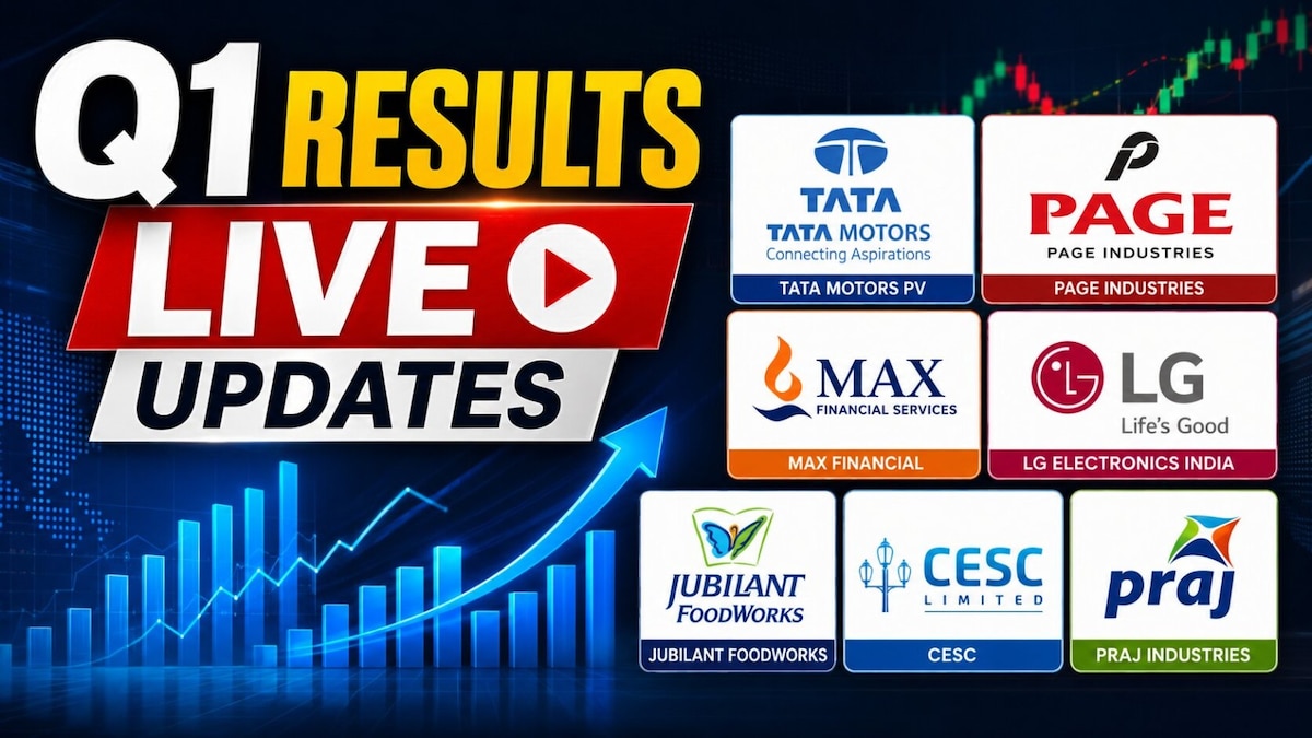 Q1 Results LIVE Updates: Astral shares gain over 7%; Tata Motors PV, LG report today