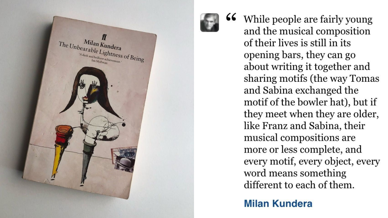 The Unbearable Lightness of Being by Milan Kundera (Credits: Pinterest)