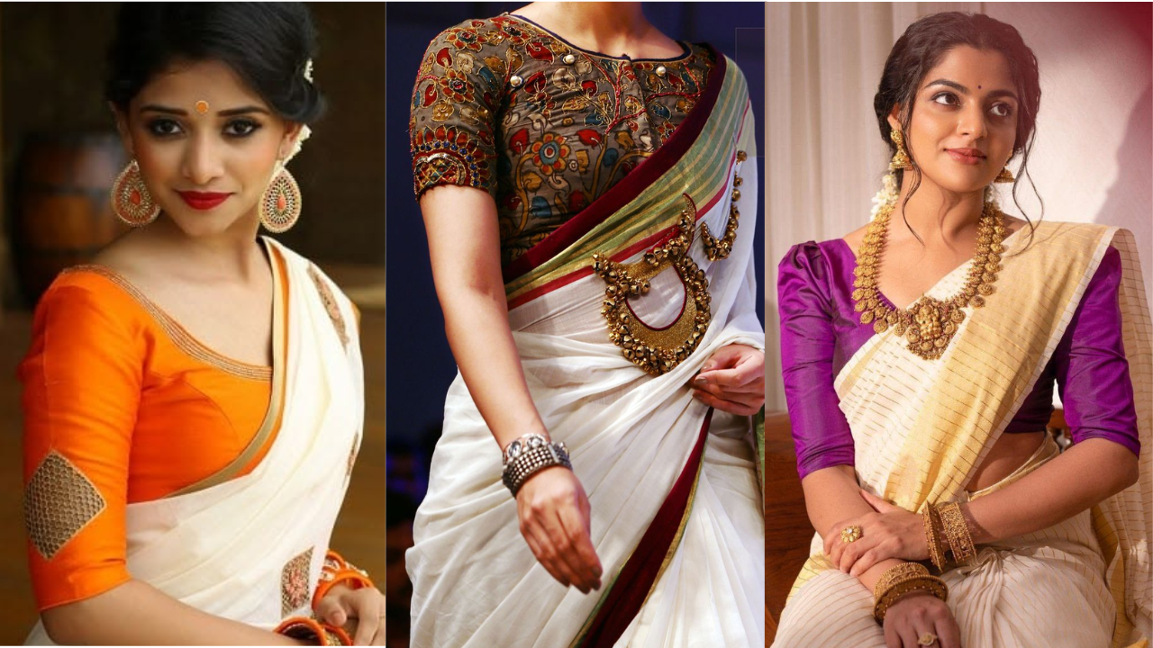 Make it all about the blouse for Onam 2026 (Credit: Pinterest)