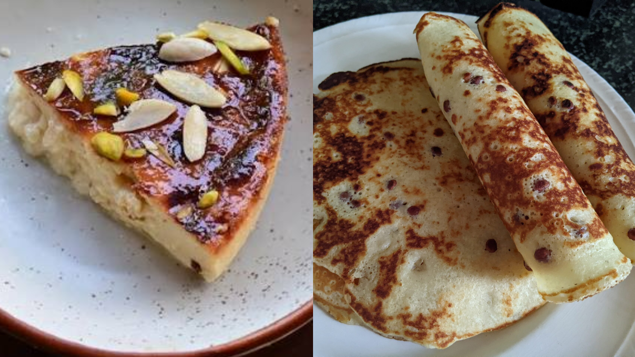 Lagan Nu Custard; Chapat (Credit: Instagram/the_bong_gastronomist, The Tiny Taster)