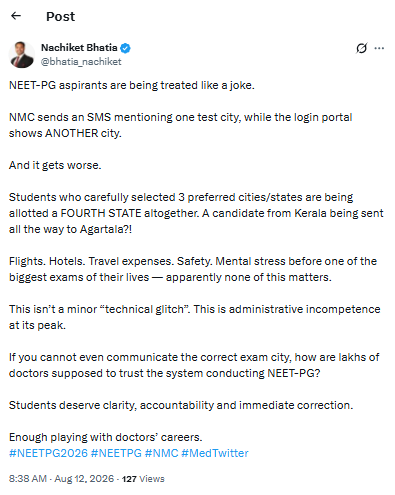 X User on Technical Glitch