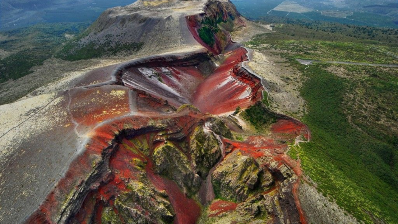 Aerial view of Mount Tarawera
