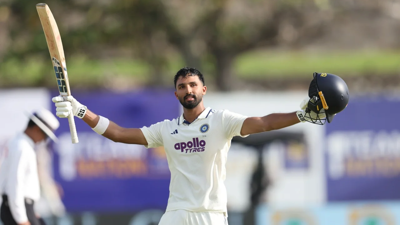 Devdutt Padikkal slammed a century in first Test. Photo: BCCI