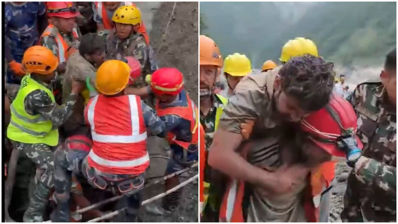 Nine Days After Nepal Flash Floods, Two Workers Rescued From Trishuli 3A Tunnel – VIDEO